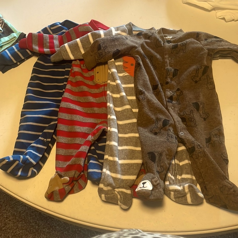 Child of mine 0-3 Month zip/snap bodysuit pack